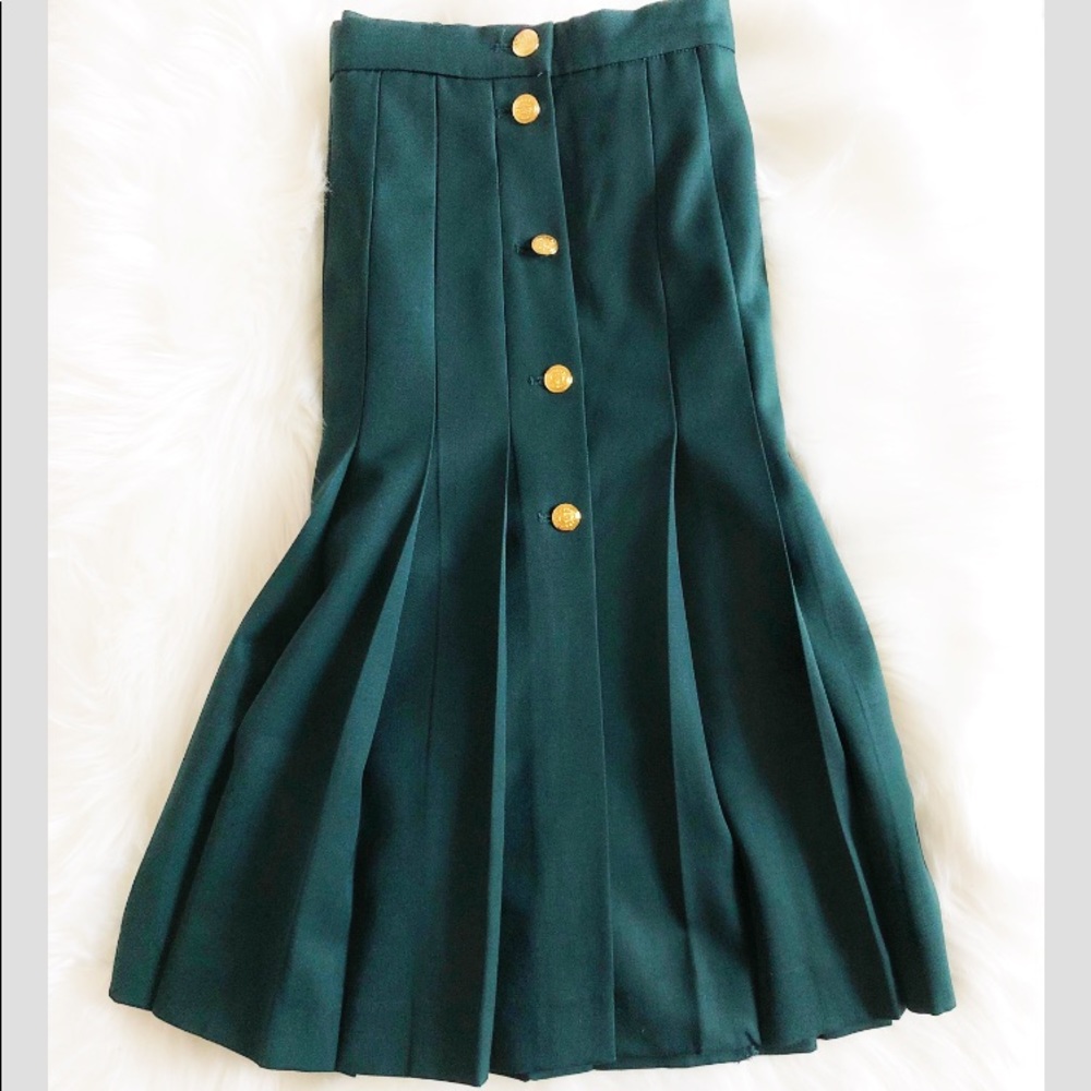 Escada Vintage Pleated High Waisted Skirt